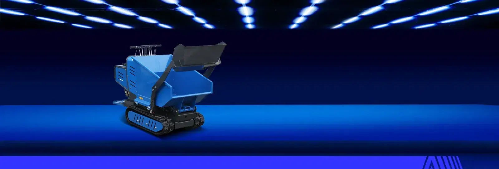 Mini dump truck on site